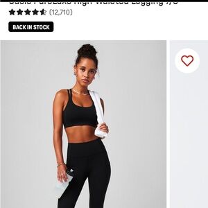 Fabletics black luxe leggings with pockets